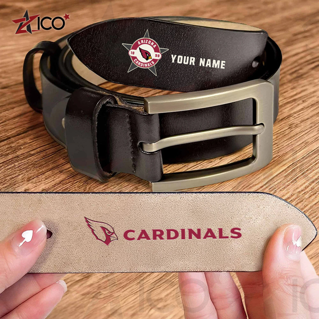 Arizona Cardinals Men Leather Belt AZTN2DMLB000001