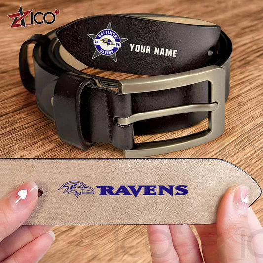 Baltimore Ravens Men Leather Belt AZTN2DMLB000003