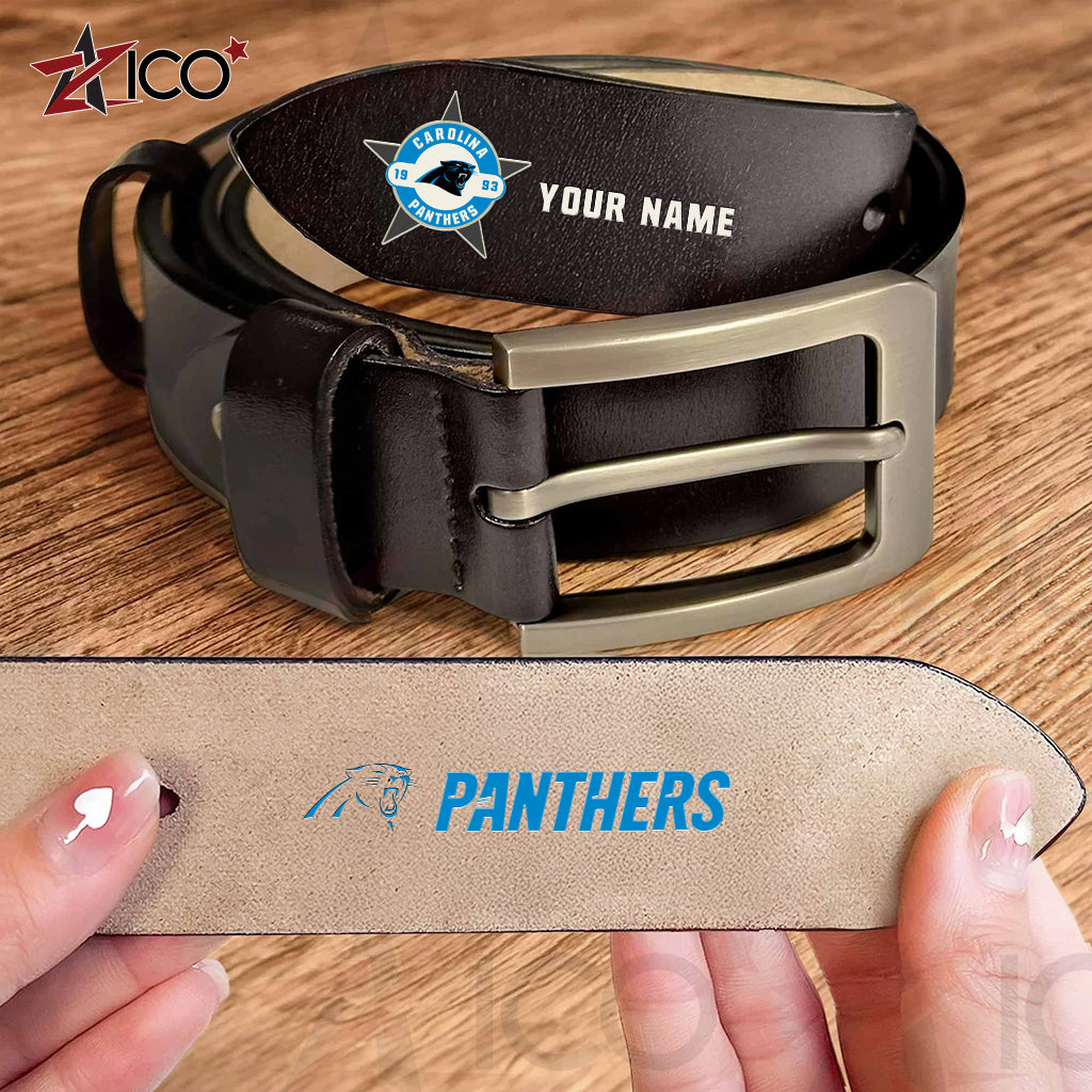Carolina Panthers Men Leather Belt AZTN2DMLB000005