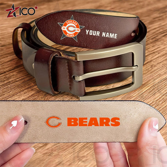 Chicago Bears Men Leather Belt AZTN2DMLB000006