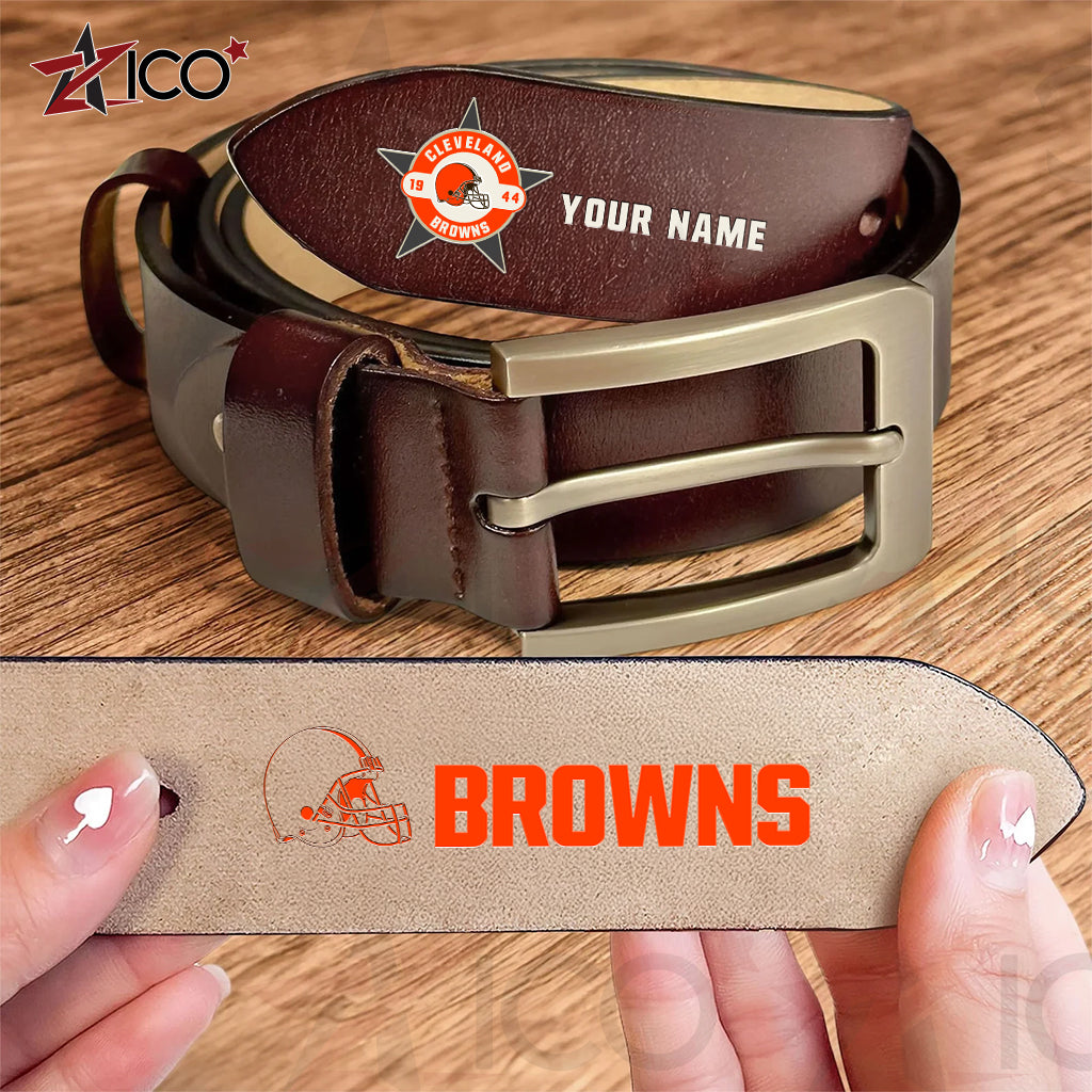Cleveland Browns Men Leather Belt AZTN2DMLB000008