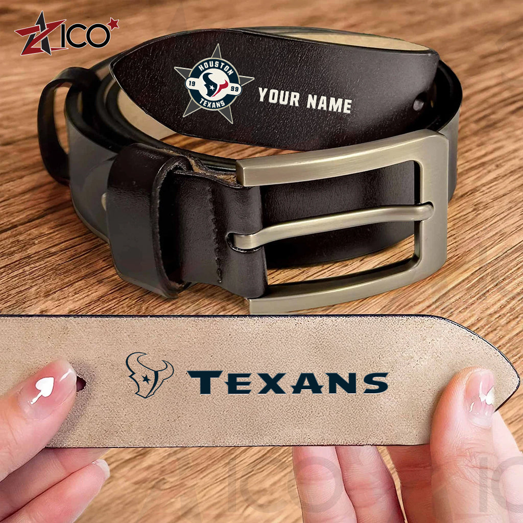 Houston Texans Men Leather Belt AZTN2DMLB000013