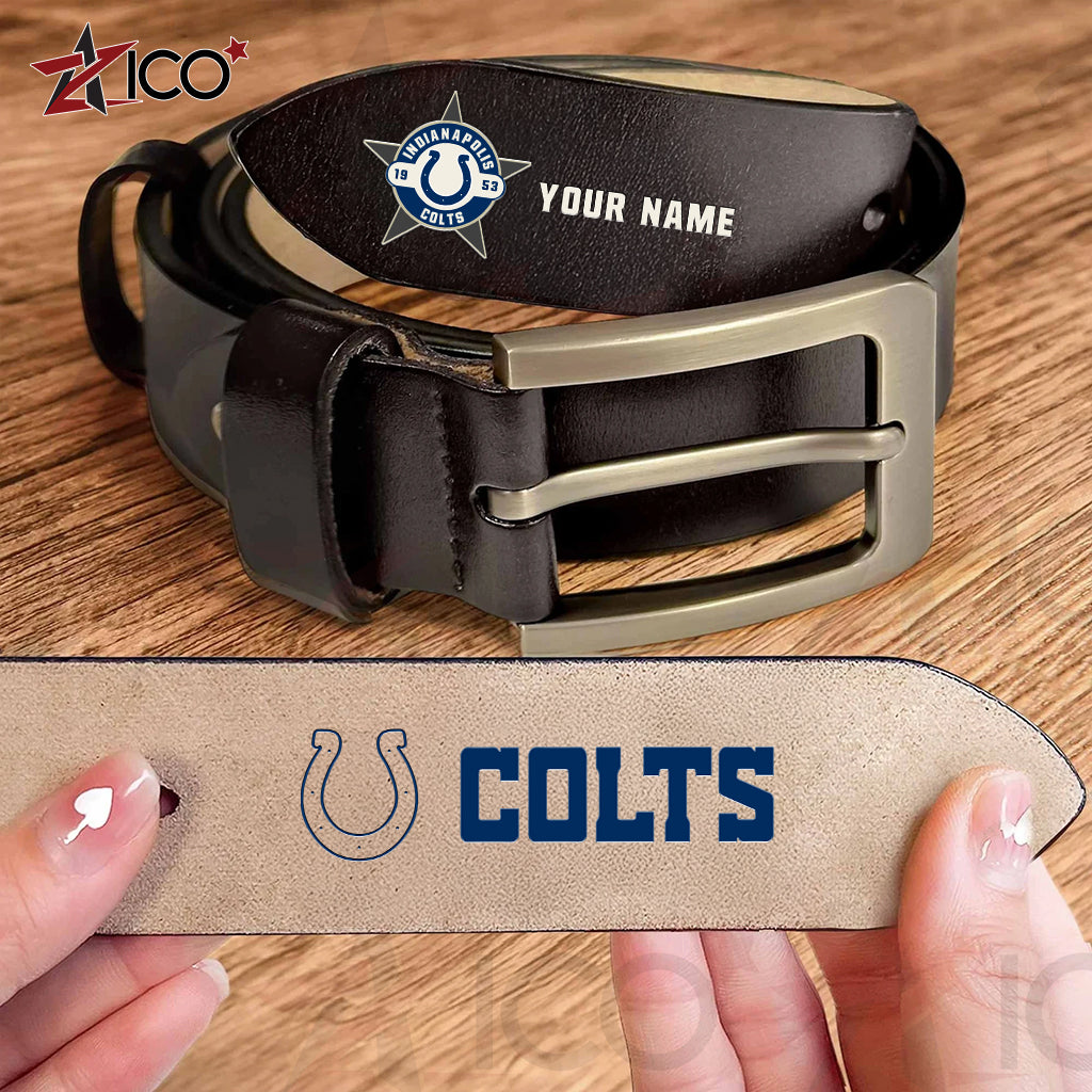 Indianapolis Colts Men Leather Belt AZTN2DMLB000014