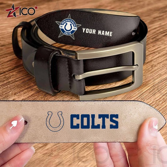 Indianapolis Colts Men Leather Belt AZTN2DMLB000014