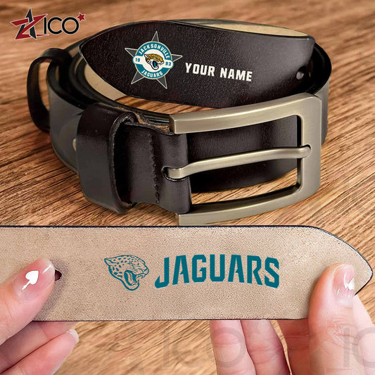 Jacksonville Jaguars Men Leather Belt AZTN2DMLB000015