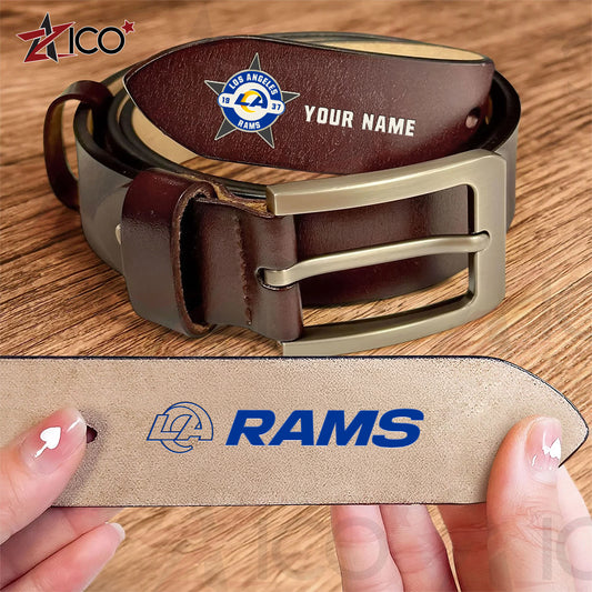 Los Angeles Rams Men Leather Belt AZTN2DMLB000019