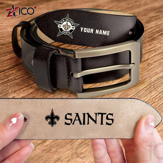 New Orleans Saints Men Leather Belt AZTN2DMLB000023