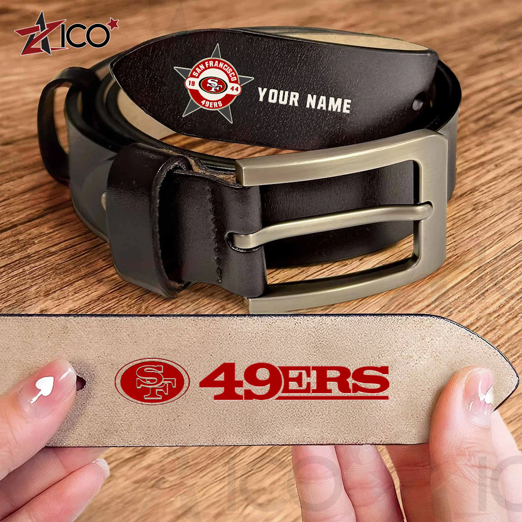 San Francisco 49ers Men Leather Belt AZTN2DMLB000028