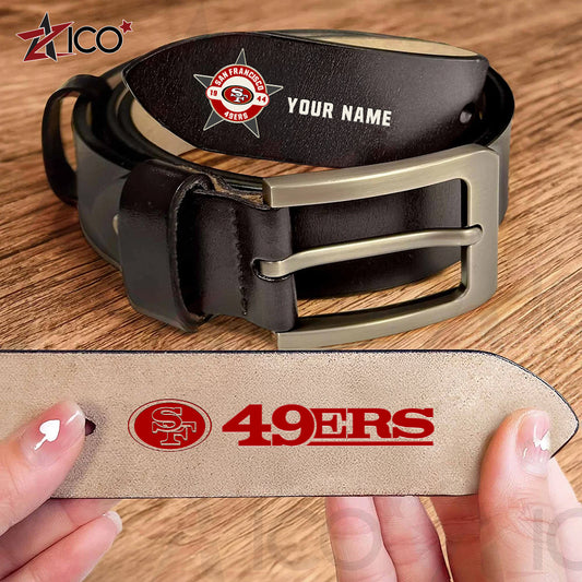 San Francisco 49ers Men Leather Belt AZTN2DMLB000028