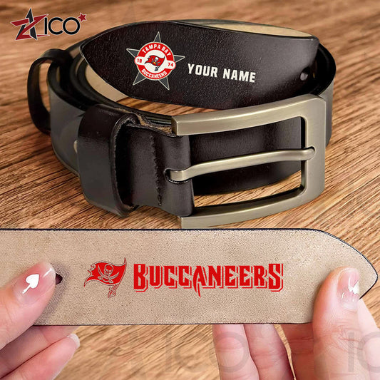 Tampa Bay Buccaneers Men Leather Belt AZTN2DMLB000030