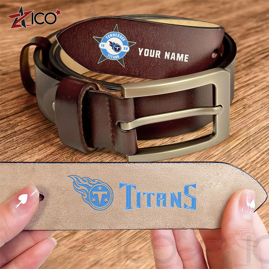 Tennessee Titans Men Leather Belt AZTN2DMLB000031