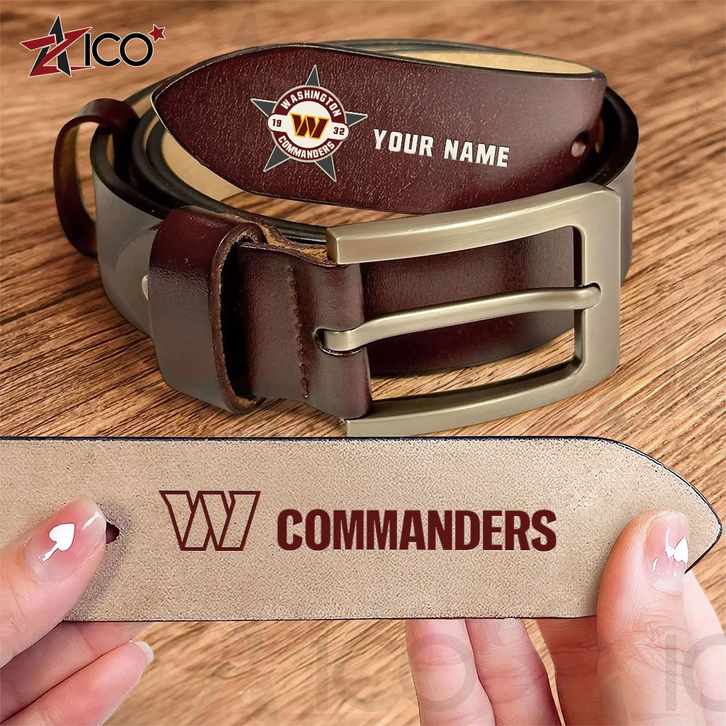 Washington Commanders Men Leather Belt AZTN2DMLB000032
