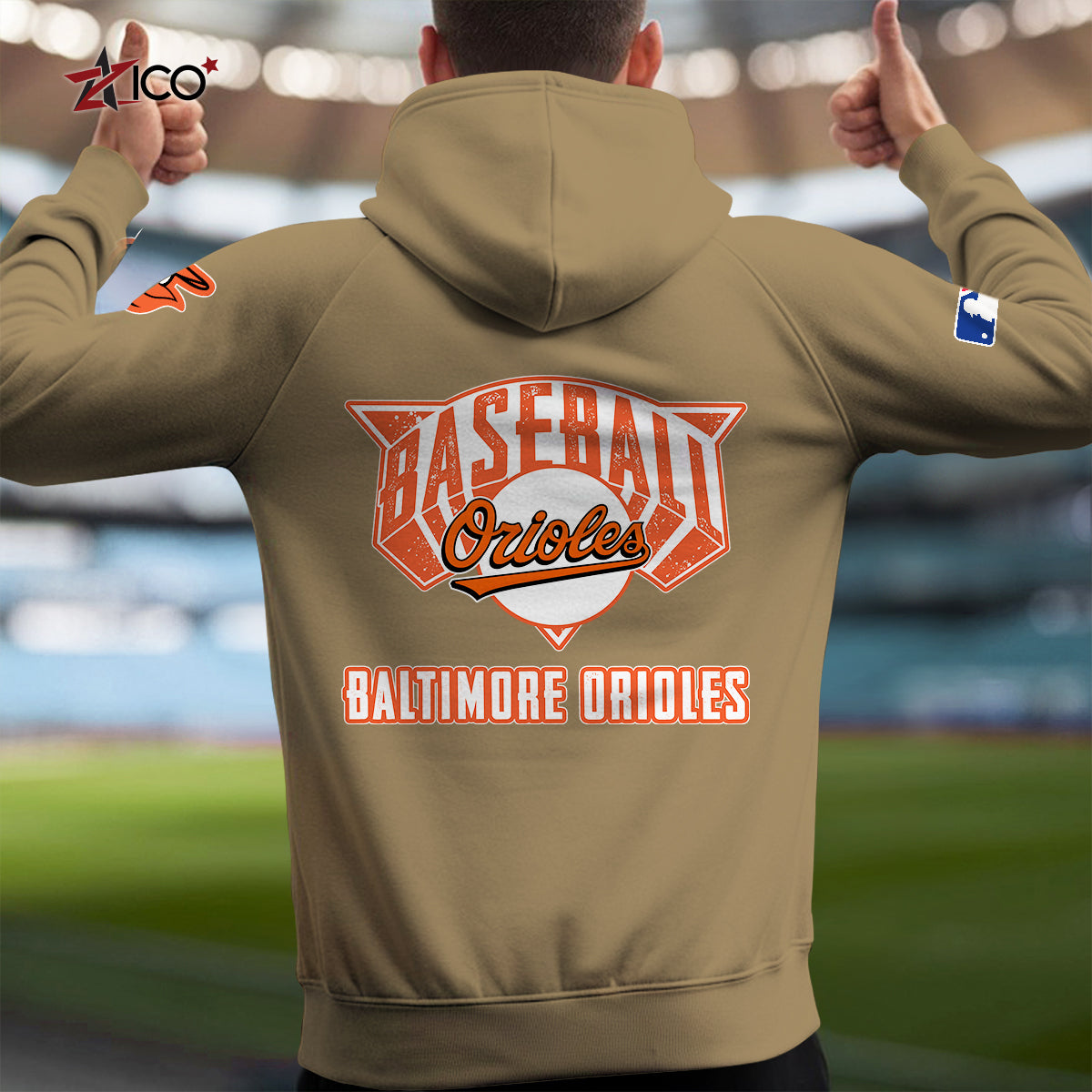 Baltimore Orioles New Collection Multi-Pockets Zip Hoodie MLB AZTNMZHD000193