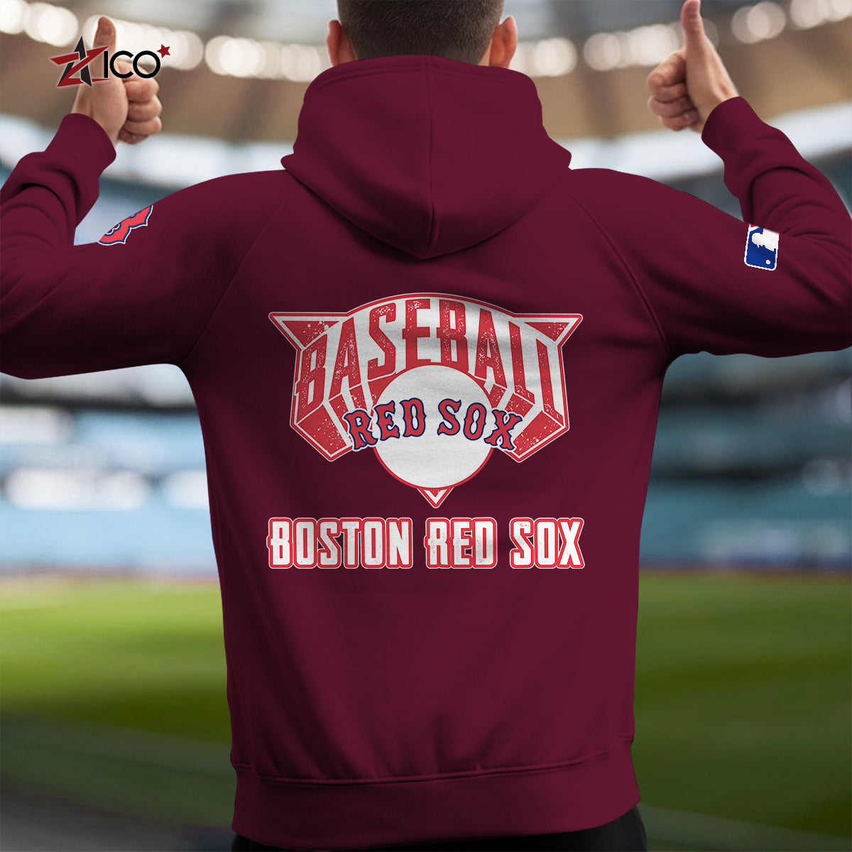 Boston Red Sox New Collection Multi-Pockets Zip Hoodie MLB AZTNMZHD000194
