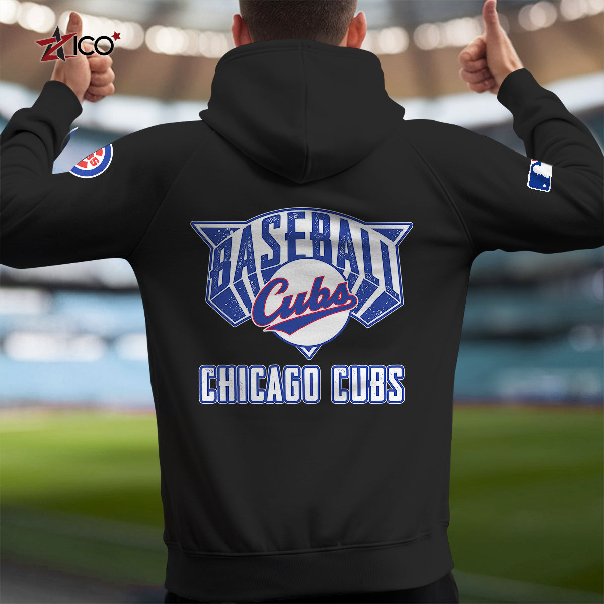 Chicago Cubs New Collection Multi-Pockets Zip Hoodie MLB AZTNMZHD000195