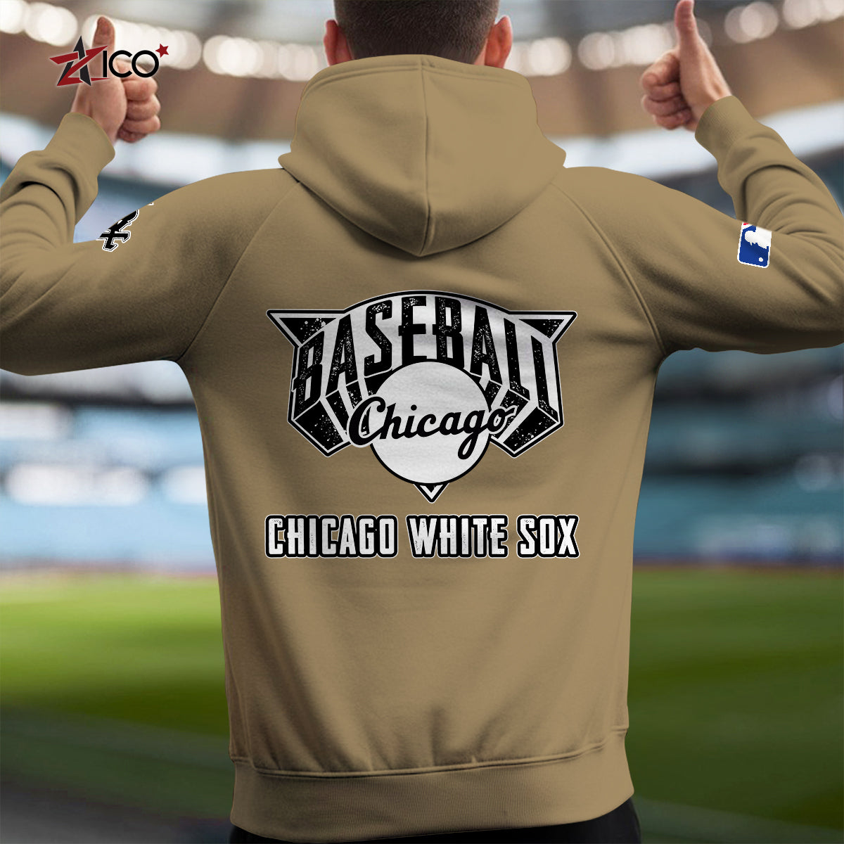 Chicago White Sox New Collection Multi-Pockets Zip Hoodie MLB AZTNMZHD000196