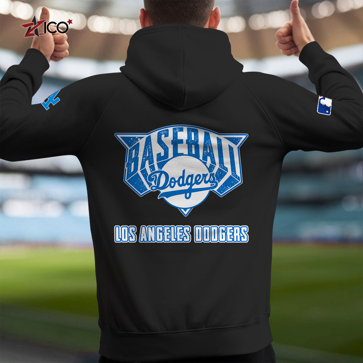 Los Angeles Dodgers New Collection Multi-Pockets Zip Hoodie MLB AZTNMZHD000204