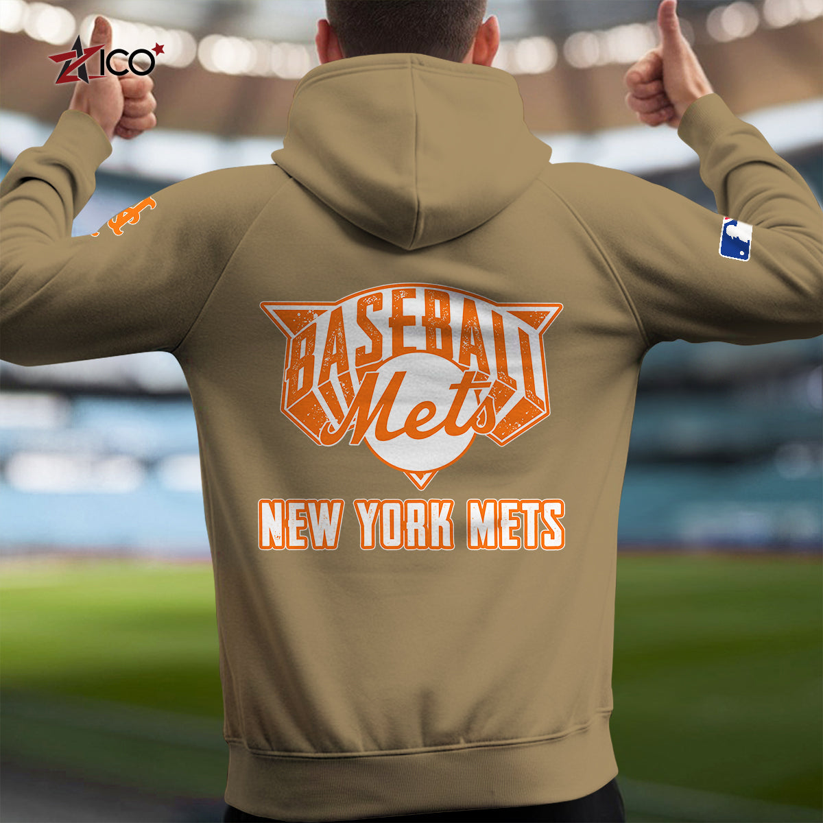 New York Mets New Collection Multi-Pockets Zip Hoodie MLB AZTNMZHD000208