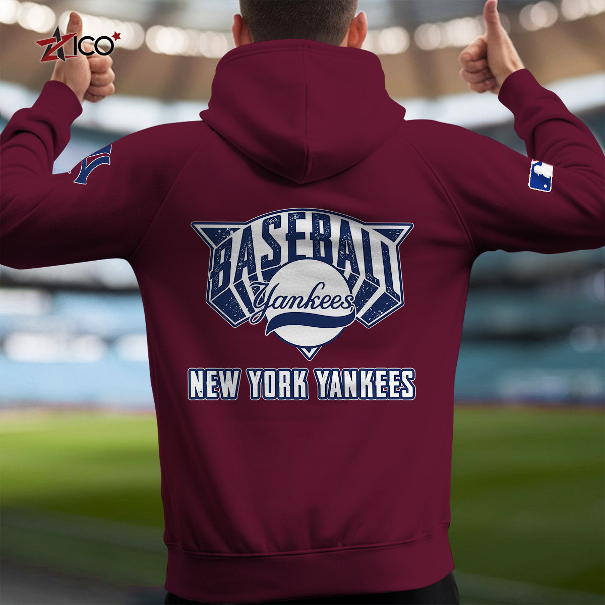 New York Yankees New Collection Multi-Pockets Zip Hoodie MLB AZTNMZHD000209