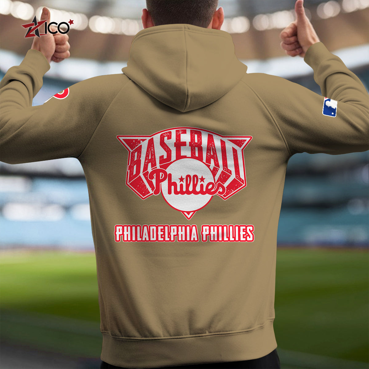Philadelphia Phillies New Collection Multi-Pockets Zip Hoodie MLB AZTNMZHD000211