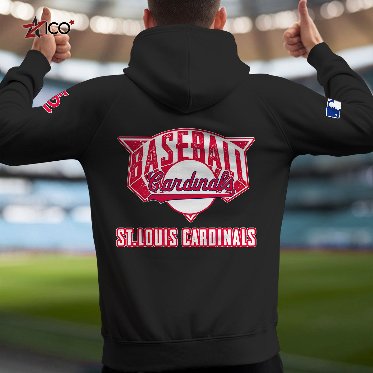 St. Louis Cardinals New Collection Multi-Pockets Zip Hoodie MLB AZTNMZHD000216