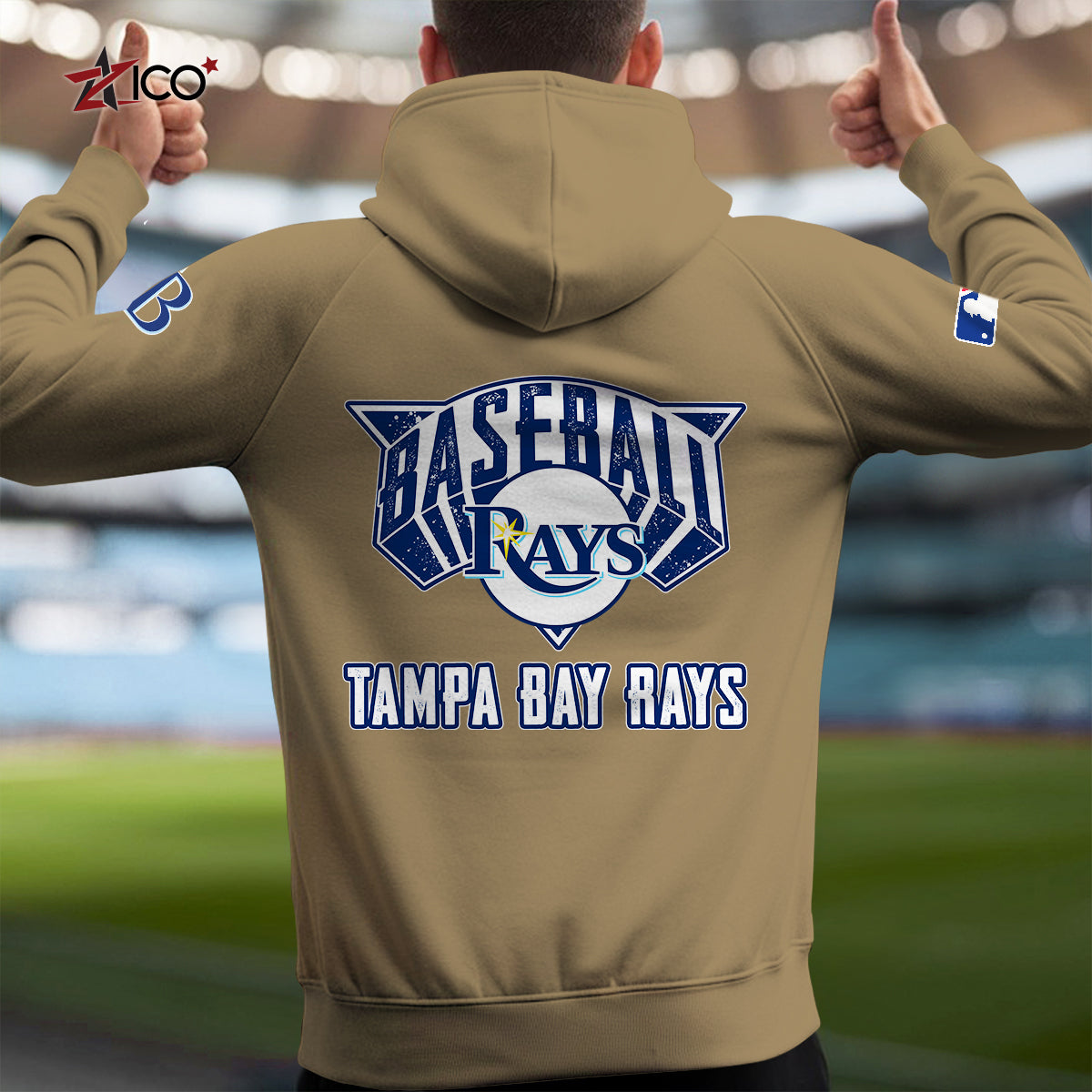Tampa Bay Rays New Collection Multi-Pockets Zip Hoodie MLB AZTNMZHD000217
