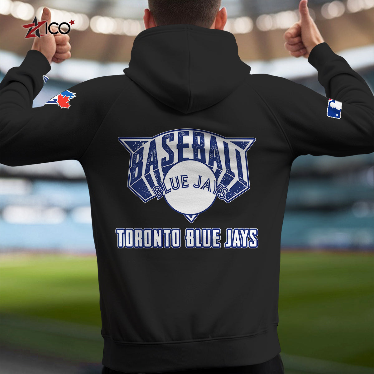 Toronto Blue Jays New Collection Multi-Pockets Zip Hoodie MLB AZTNMZHD000219