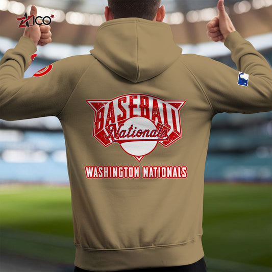 Washington Nationals New Collection Multi-Pockets Zip Hoodie MLB AZTNMZHD000220