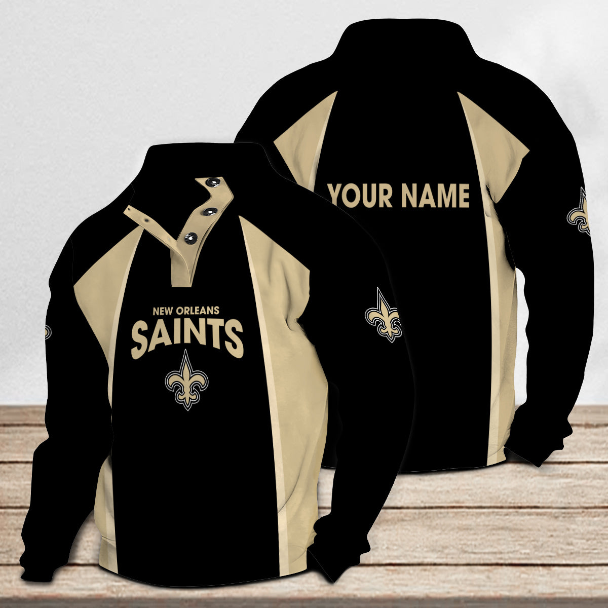 New Orleans Saints Casual Colorful Stand Collar Sweatshirt Limited Edition AZTNSCSW000042
