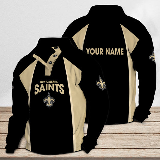 New Orleans Saints Casual Colorful Stand Collar Sweatshirt Limited Edition AZTNSCSW000042
