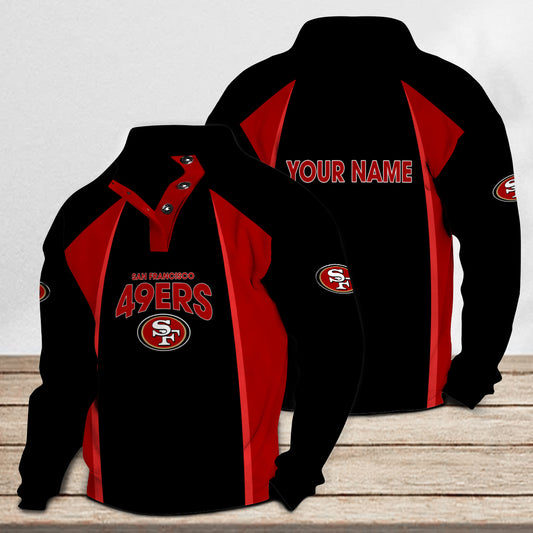 San Francisco 49ers Casual Colorful Stand Collar Sweatshirt Limited Edition AZTNSCSW000045