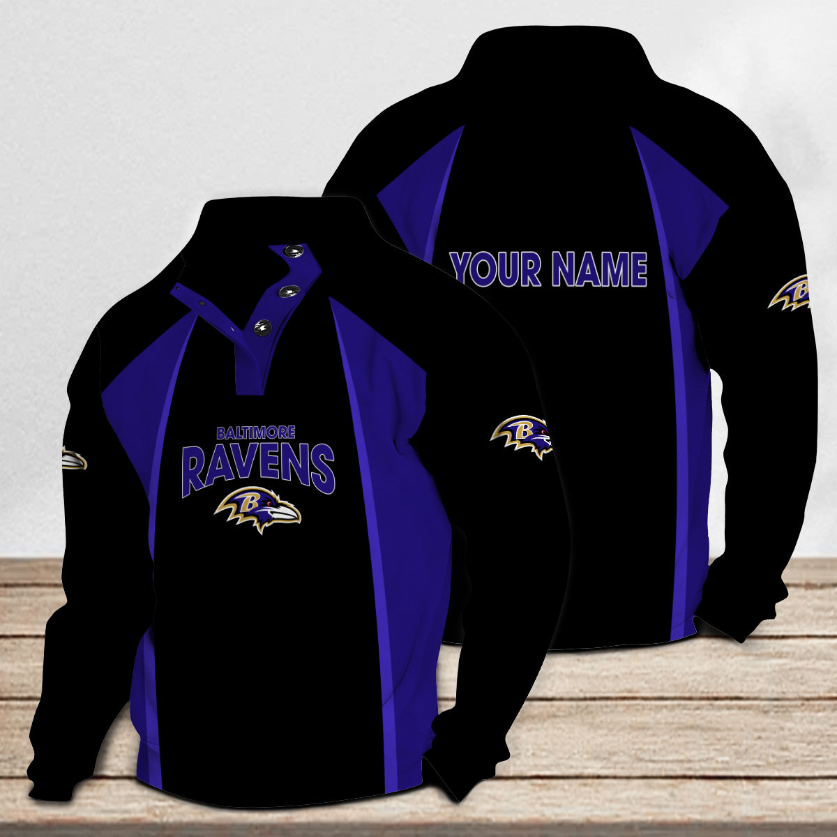 Baltimore Ravens Casual Colorful Stand Collar Sweatshirt Limited Edition AZTNSCSW000049