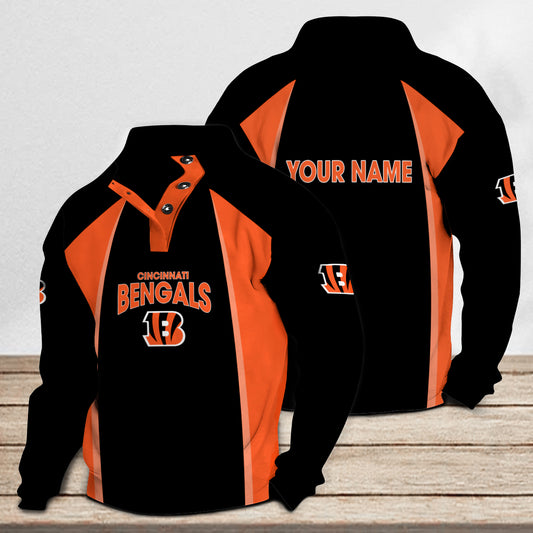 Cincinnati Bengals Casual Colorful Stand Collar Sweatshirt Limited Edition AZTNSCSW000051