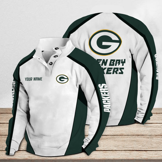 Green Bay Packers Casual Colorful Stand Collar Sweatshirt Premium Edition AZTNSCSW000103