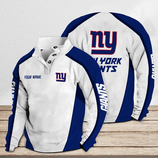 New York Giants Casual Colorful Stand Collar Sweatshirt Premium Edition AZTNSCSW000107