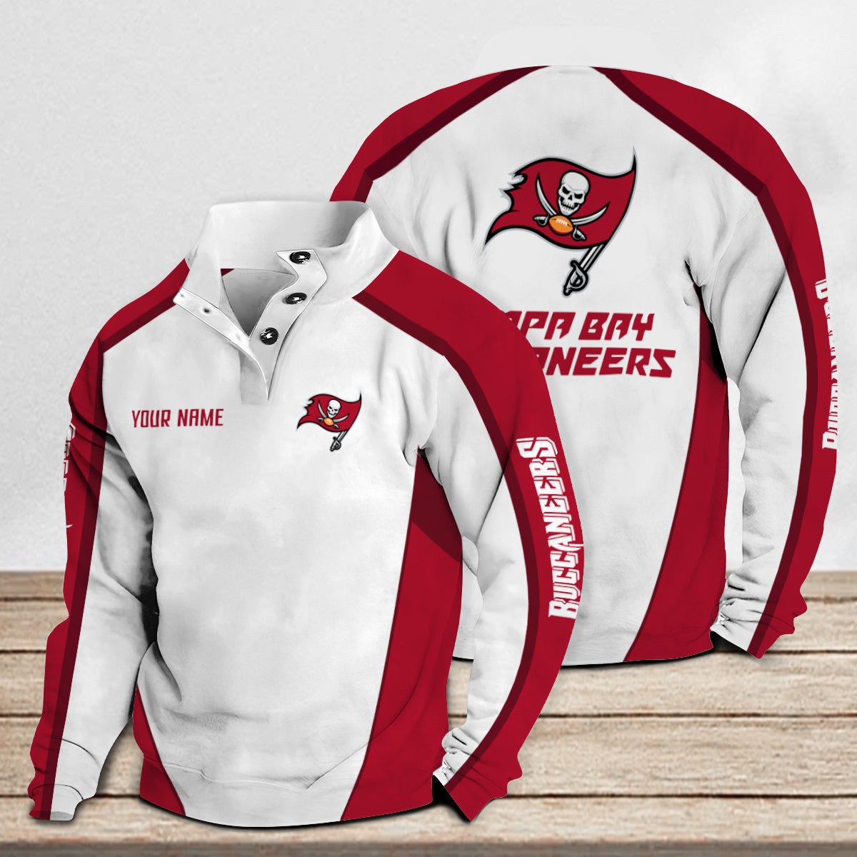Tampa Bay Buccaneers Casual Colorful Stand Collar Sweatshirt Premium Edition AZTNSCSW000111