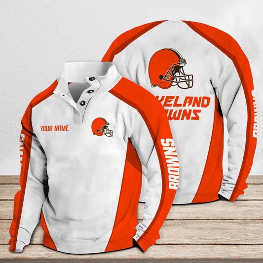 Cleveland Browns Casual Colorful Stand Collar Sweatshirt Premium Edition AZTNSCSW000116