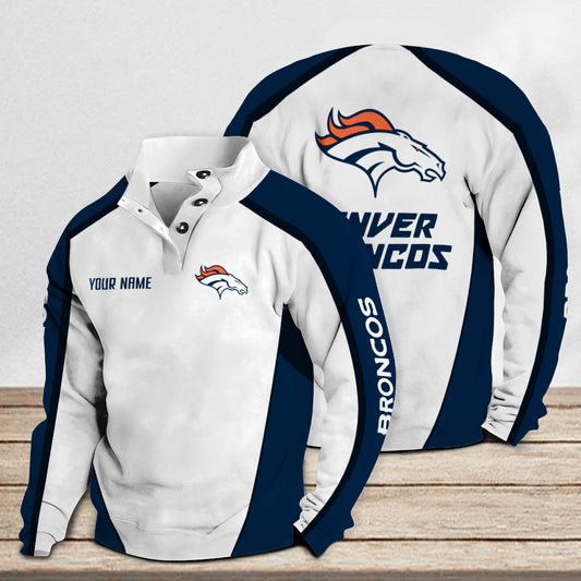 Denver Broncos Casual Colorful Stand Collar Sweatshirt Premium Edition AZTNSCSW000117