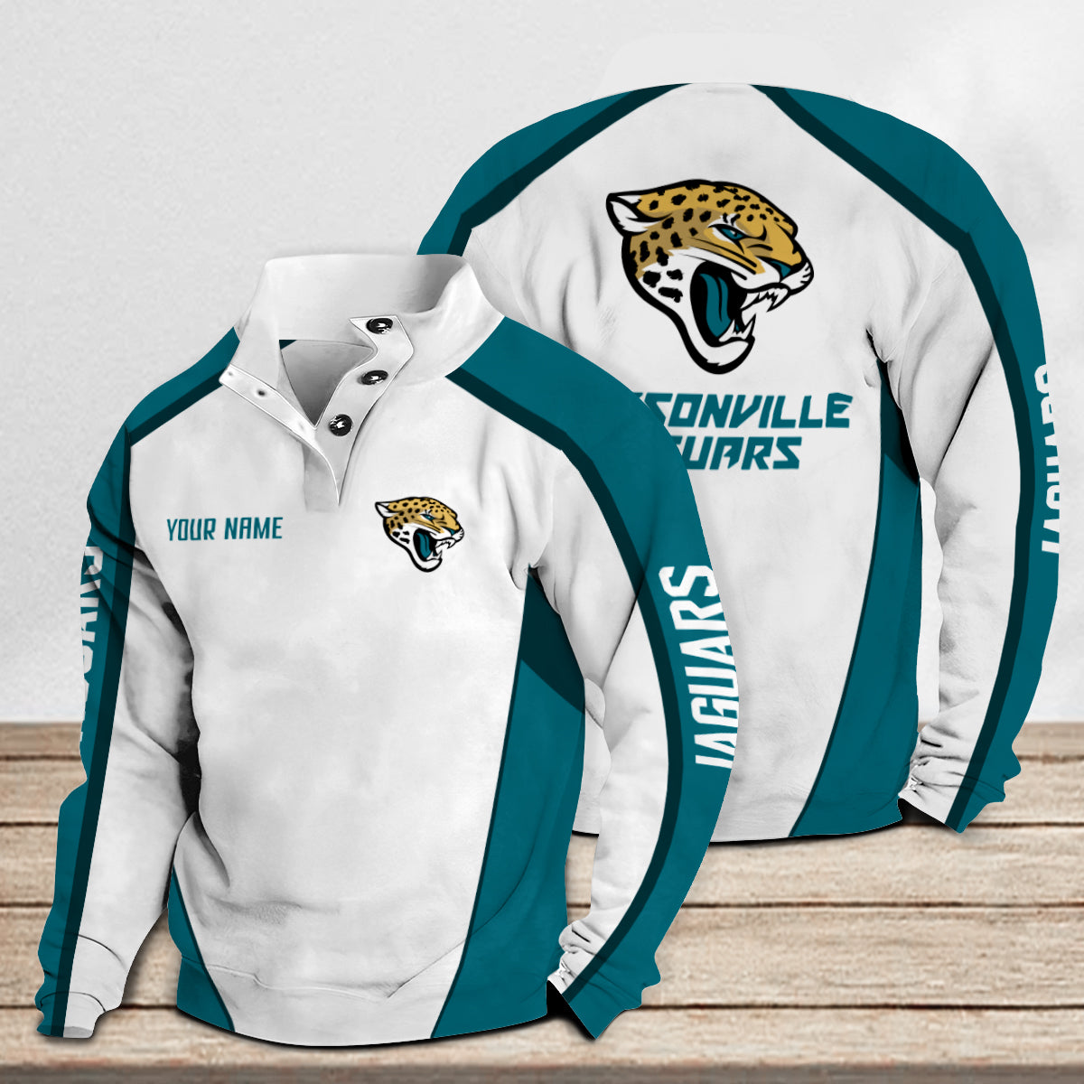 Jacksonville Jaguars Casual Colorful Stand Collar Sweatshirt Premium Edition AZTNSCSW000120