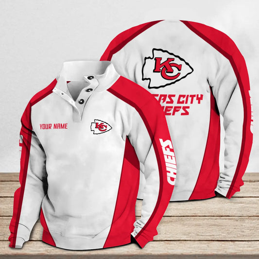 Kansas City Chiefs Casual Colorful Stand Collar Sweatshirt Premium Edition AZTNSCSW000121