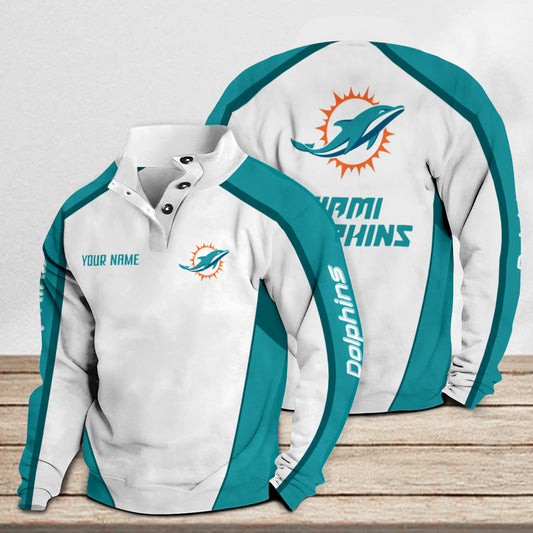 Miami Dolphins Casual Colorful Stand Collar Sweatshirt Premium Edition AZTNSCSW000124
