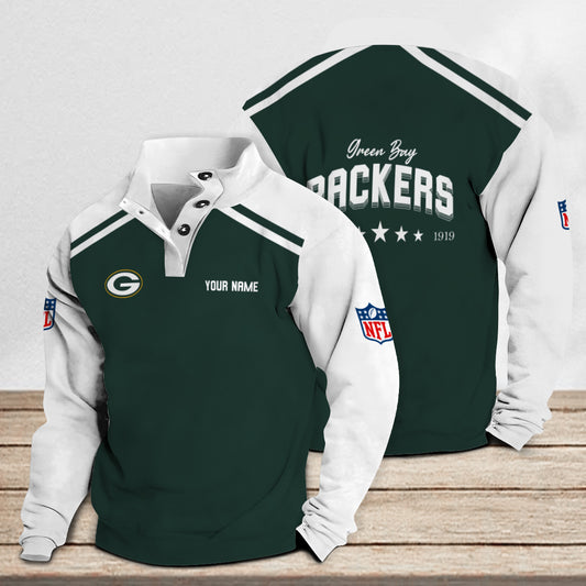 Green Bay Packers Casual Stand Collar Sweatshirt Premium New Edition AZTNSCSW000295