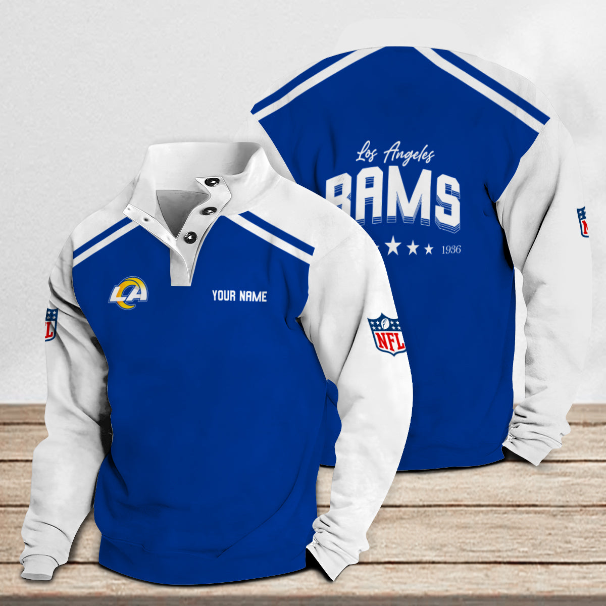 Los Angeles Rams Casual Stand Collar Sweatshirt Premium New Edition AZTNSCSW000296