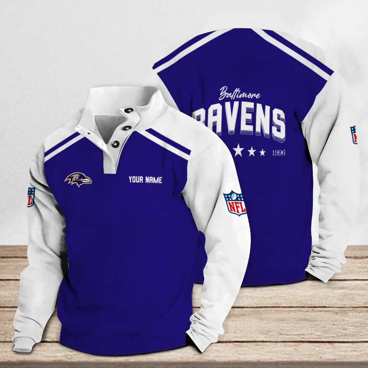 Baltimore Ravens Casual Stand Collar Sweatshirt Premium New Edition AZTNSCSW000305