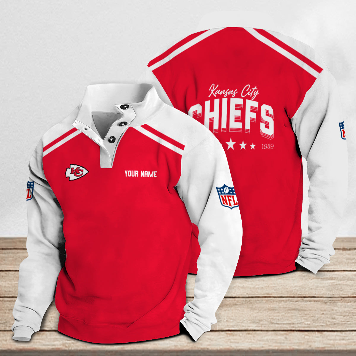 Kansas City Chiefs Casual Stand Collar Sweatshirt Premium New Edition AZTNSCSW000313