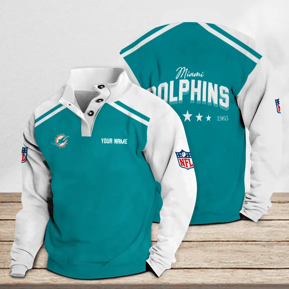 Miami Dolphins Casual Stand Collar Sweatshirt Premium New Edition AZTNSCSW000316