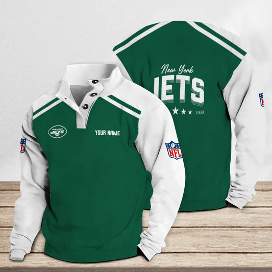 New York Jets Casual Stand Collar Sweatshirt Premium New Edition AZTNSCSW000318