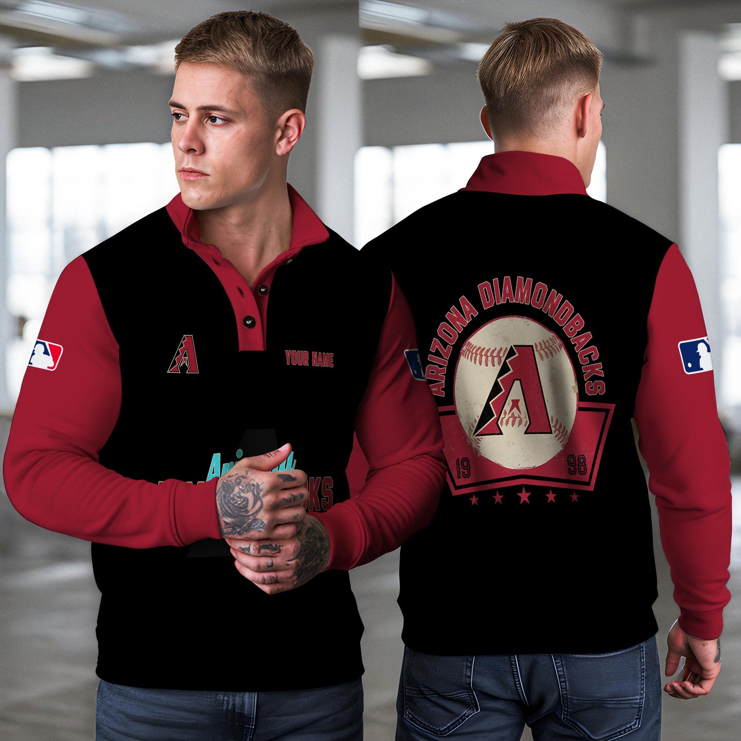 Arizona Diamondbacks New Collection Casual Stand Collar Sweatshirt MLB AZTNSCSW000411