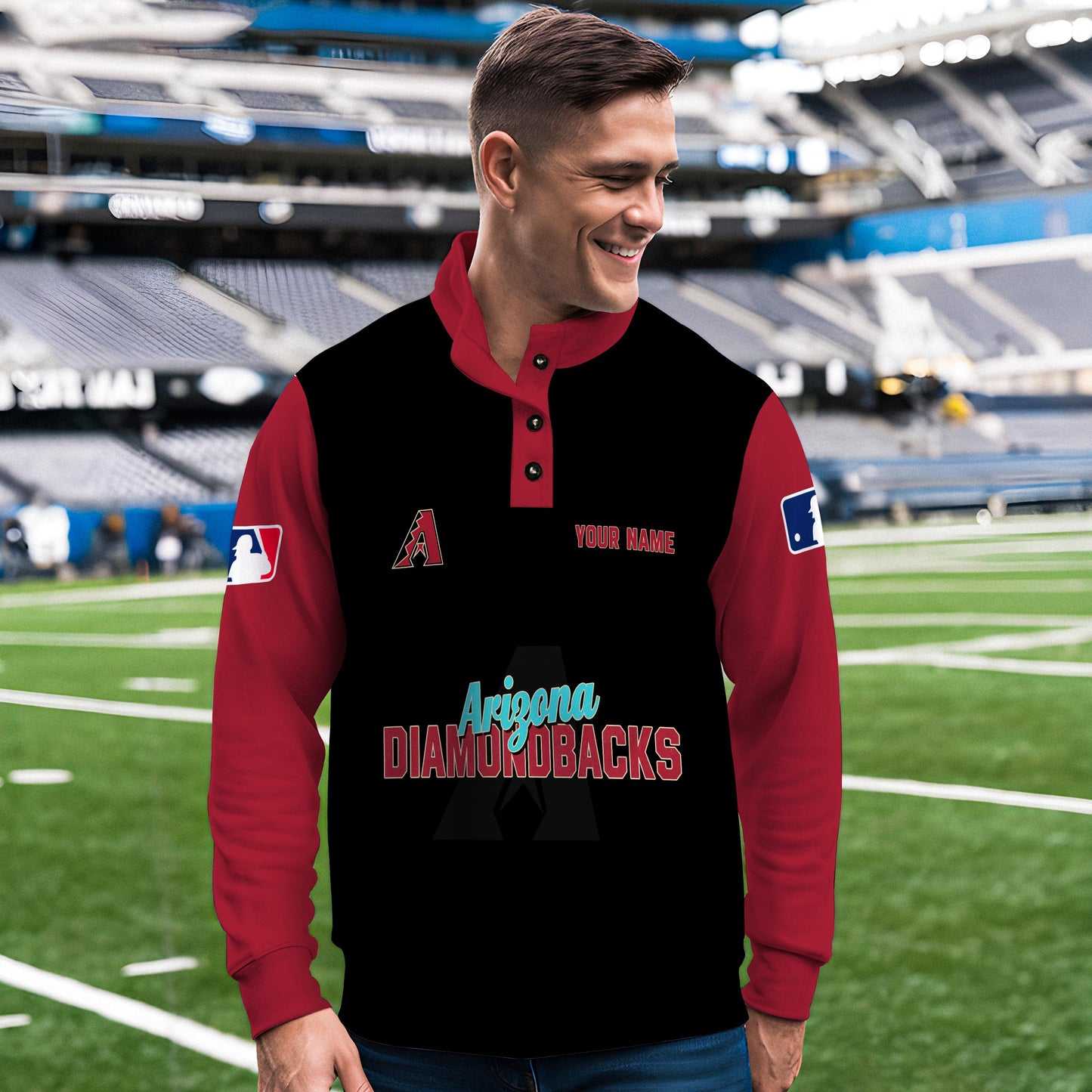 Arizona Diamondbacks New Collection Casual Stand Collar Sweatshirt MLB AZTNSCSW000411