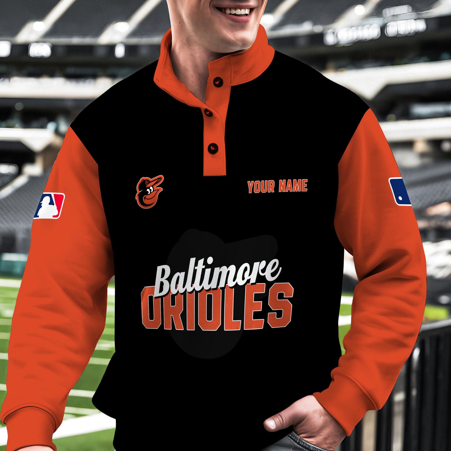 Baltimore Orioles New Collection Casual Stand Collar Sweatshirt MLB AZTNSCSW000413